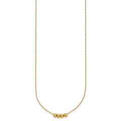 14k w/ 4, 4mm Bead Necklace