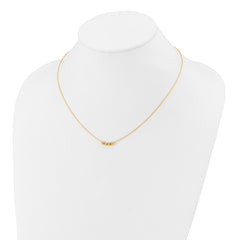14k w/ 4, 4mm Bead Necklace