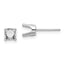 14k White Gold 5.5 Round Stud Earring Mounting (No Stone Included) w/backs