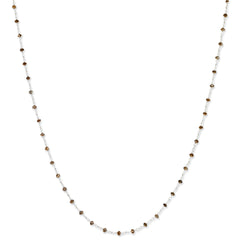 14k White Gold Coffee Brown Diamond Briolette Necklace
