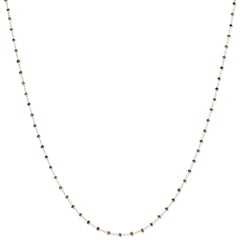 14k White Gold Coffee Brown Diamond Briolette Necklace