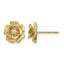 14K Yellow Gold 1/15 ct Diamond Flower Stud Earrings