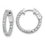 True Origin 14K White Gold 1 carat Lab Grown Diamond VS+ F+ Complet In and Out Hoop Earrings
