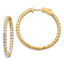 14k Diamond Round Hoop w/Safety Clasp Earrings