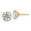 14k Polished 8.00mm Round CZ Stud Post Earrings