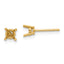 14k 4mm Round Earring Mounting (No Stone Included)s