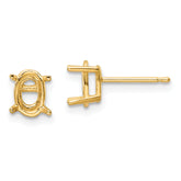 14k 7x5 Oval Earring Mounting (No Stone Included)s