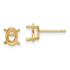 14k 7x5 Oval Earring Mounting (No Stone Included)s