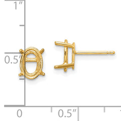 14k 8x6 Oval Earring Mounting (No Stone Included)s