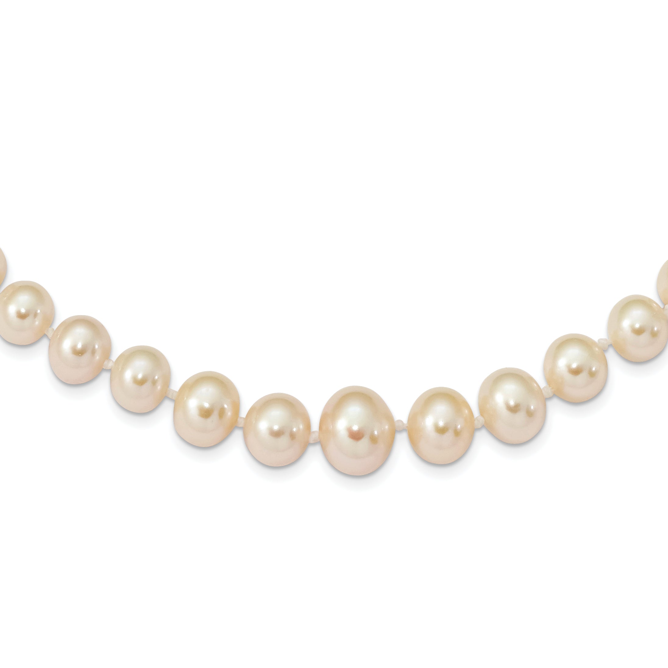 14k 4-8mm White Freshwater Cultured Pearl Graduated 18 inch Necklace