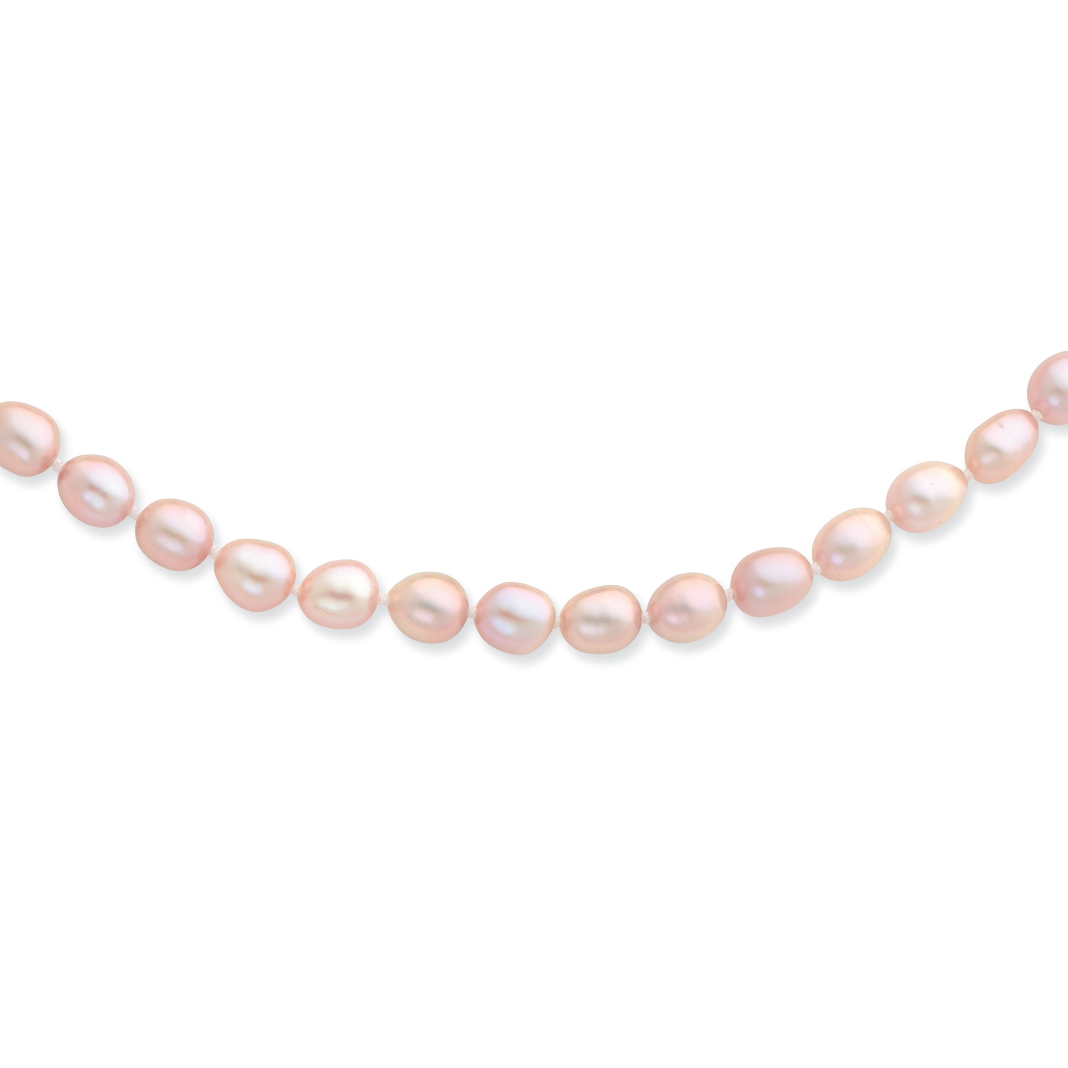 14k 6-7mm Pink Rice Freshwater Cultured Pearl Necklace