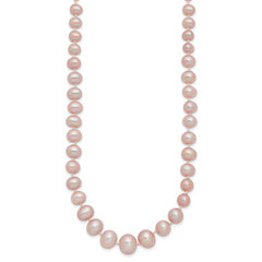 14k 4-8mm Purple Freshwater Cultured Pearl Graduated 18 inch Necklace