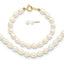 Cultured Pearl 3-Piece Set in 14K Yellow Gold, Necklace & Bracelet - Sophia Jewelers