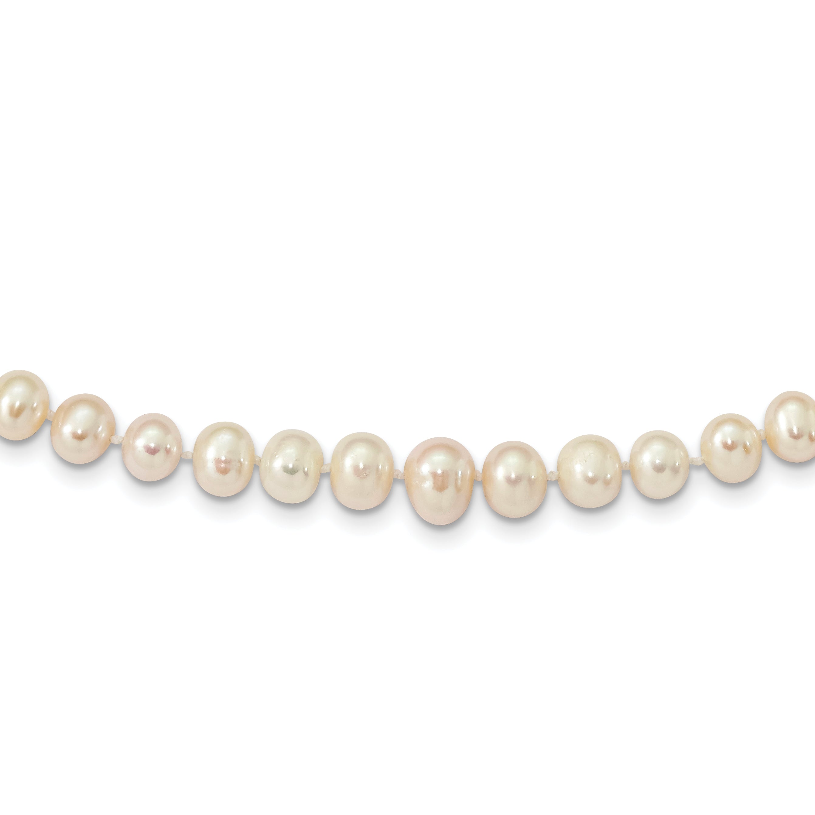 14k 4-9mm White Freshwater Cultured Pearl Graduated 18 inch Necklace