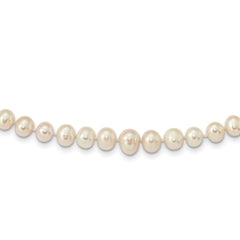 14k 4-9mm White Freshwater Cultured Pearl Graduated 18 inch Necklace