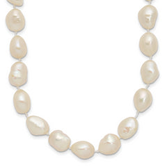 14k 7x11mm Baroque White Freshwater Cultured Pearl 20 inch Necklace