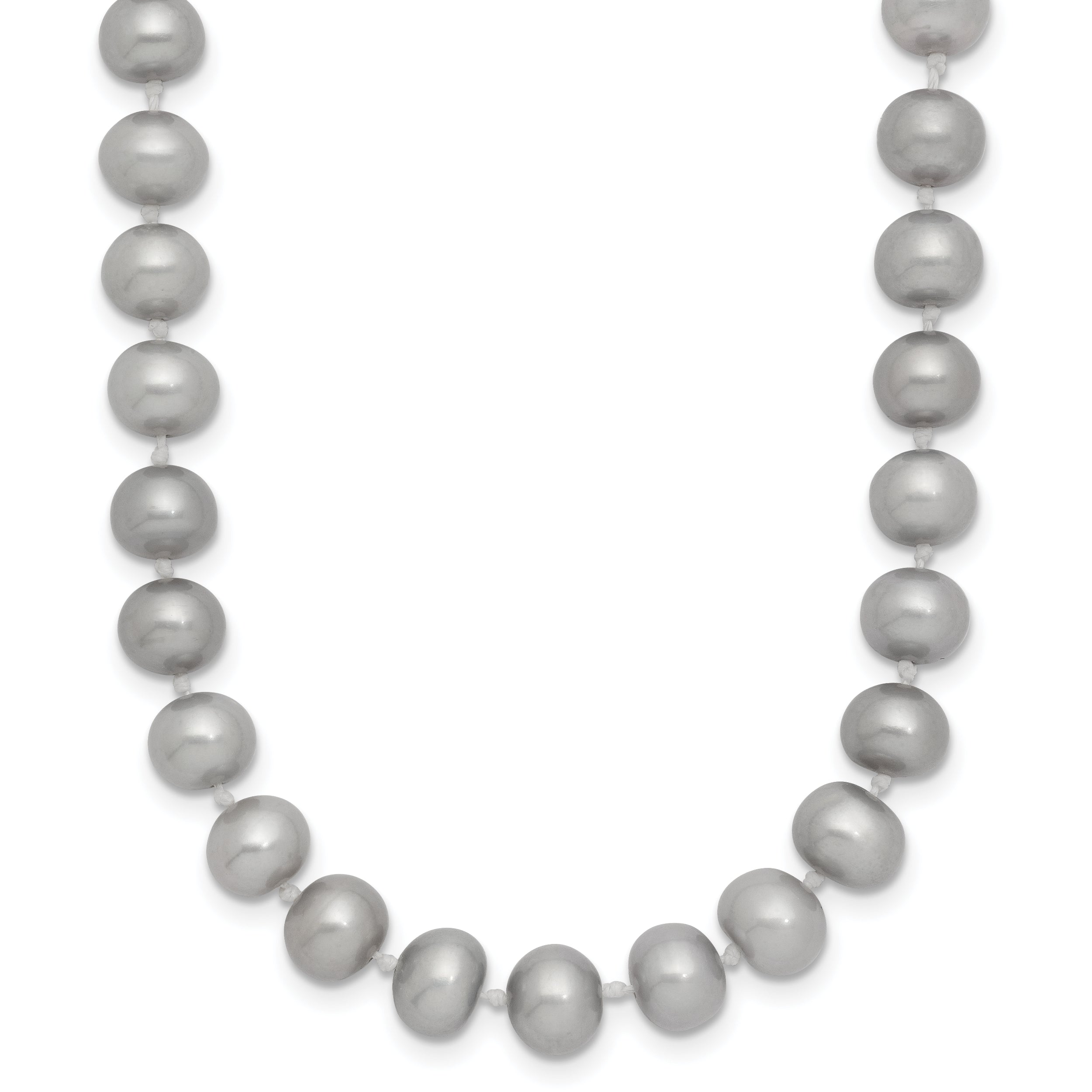 14K 6-7mm Grey Near Round Freshwater Cultured Pearl 20 inch Necklace
