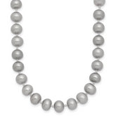 14K 6-7mm Grey Near Round Freshwater Cultured Pearl 20 inch Necklace