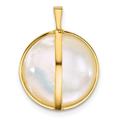 14k Polished 14-15mm Saltwater Cultured Mabe Pearl Pendant