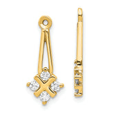 14k AA Dangle Cluster Diamond Earring Jacket