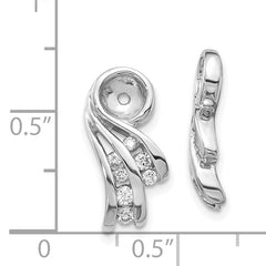 14k White Gold AA Fancy Diamond Earring Jacket