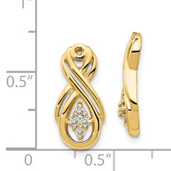 14k AA Infinity Diamond Earring Jacket