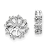 14k White Gold AA Diamond Earring Jacket
