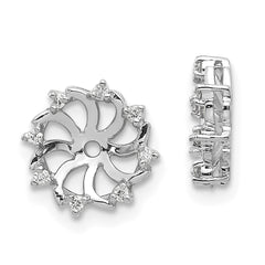 14k White Gold AA Diamond Earring Jacket