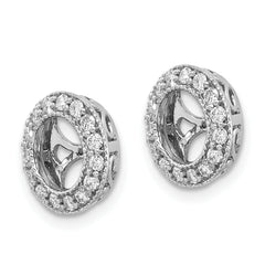 14k White Gold AA Diamond Earring Jacket