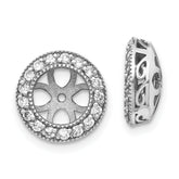 14k White Gold AA Diamond Earring Jacket