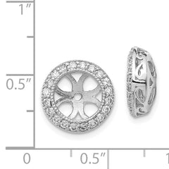 14k White Gold AAA Diamond Earring Jacket