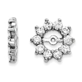 14k White Gold AA Fancy Diamond Earring Jacket