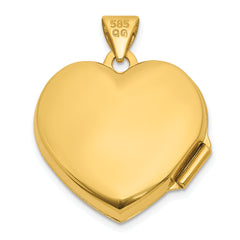 14k and White Rhodium Starburst and Round Lab Created Ruby 18mm Heart Locket