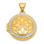 Celtic Knot Locket in 14K Two-Tone Gold, 16mm Textured - Sophia Jewelers