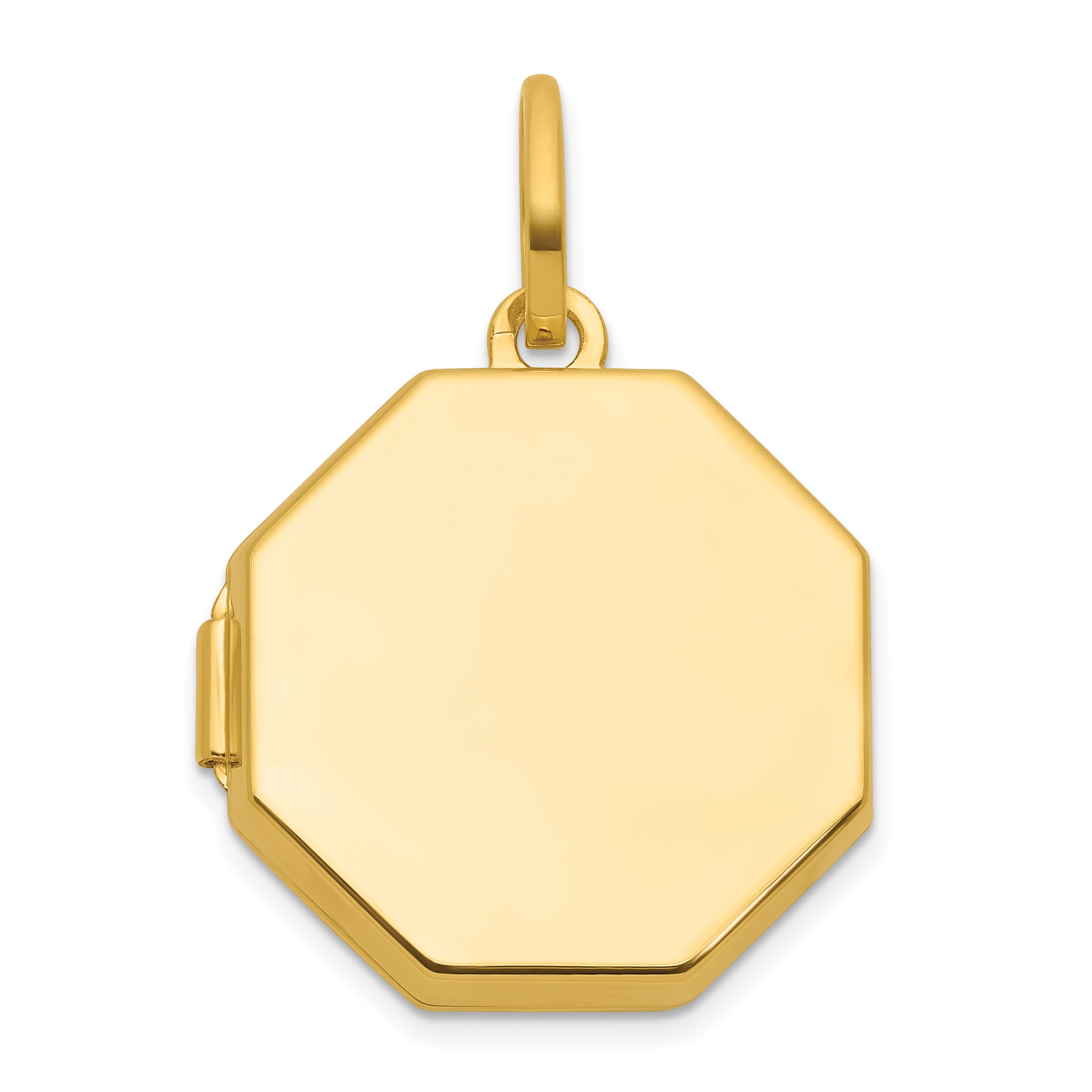14k Polished Reversible 18mm Octagon Shaped Locket