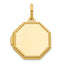 14k Polished with Beaded Border 18mm Octagon Shaped Locket