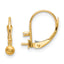 14k 5-5.5mm Pearl & Diamond Leverback Earring Mounting (No Stone Included)