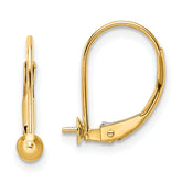 14k 5-5.5mm Pearl Leverback Earring Mounting (No Stone Included)