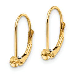 14k 6-6.5mm Pearl Leverback Earring Mounting (No Stone Included)