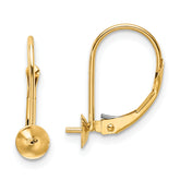 14k 8-8.5mm Pearl Leverback Earring Mounting (No Stone Included)