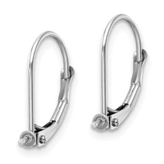 14k White Gold 5-5.5mm Pearl Leverback Earring Mounting (No Stone Included)