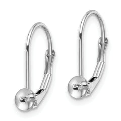 14k White Gold 7-7.5mm Pearl Leverback Earring Mounting (No Stone Included)