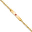 Semi-Solid Centered Anchor Link ID Bracelet in 14K Yellow Gold, 7 Inch - Sophia Jewelers