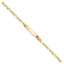 Diamond Figaro Link ID Bracelet in 14K Yellow Gold, 9x36mm, 7 Inch - Sophia Jewelers