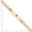 Flat Diamond Figaro Link ID Bracelet in 14K Yellow Gold, 9mm, 8 Inch - Sophia Jewelers
