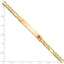 Flat Figaro Link ID Bracelet in 14K Yellow Gold, 6.2x37mm, 8 Inch - Sophia Jewelers