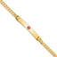 Centered Medical Symbol Link ID Bracelet in 14K Yellow Gold, 7 Inch - Sophia Jewelers