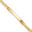 Off-Center Right Anchor Link ID Bracelet in 14K Yellow Gold, 8 Inch - Sophia Jewelers
