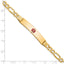 Enamel Figaro Link ID Bracelet in 14K Yellow Gold, 8mm, 8 Inch - Sophia Jewelers