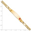 Semi-Solid Off-Center Diamond ID Bracelet in 14K Yellow Gold, 8 Inch - Sophia Jewelers